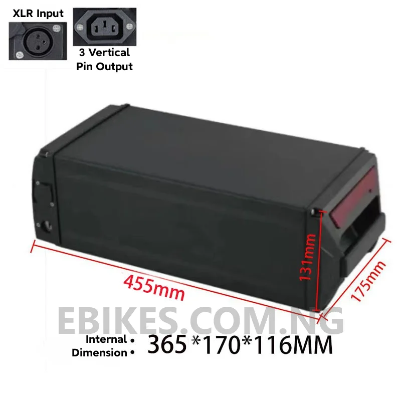 Aluminium Shell Horizontal Slide In 24-96V Battery Case With Rail