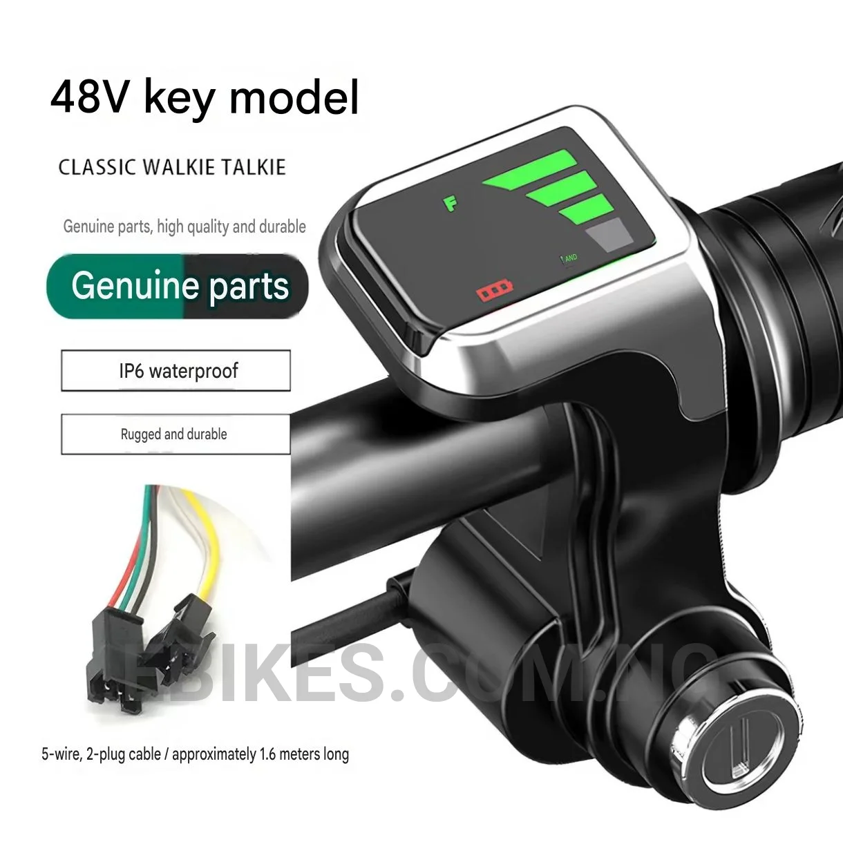 Electric Bike Throttle with Battery Level Display and Key Ignition