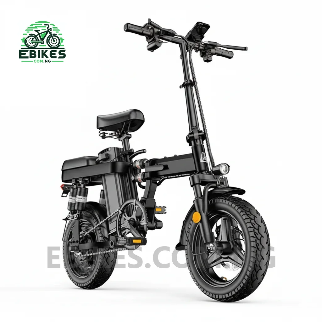 14" 400W Aluminium Frame Foldable Electric Bicycle Ebike With Key, Remote Starter & Anti Theft System