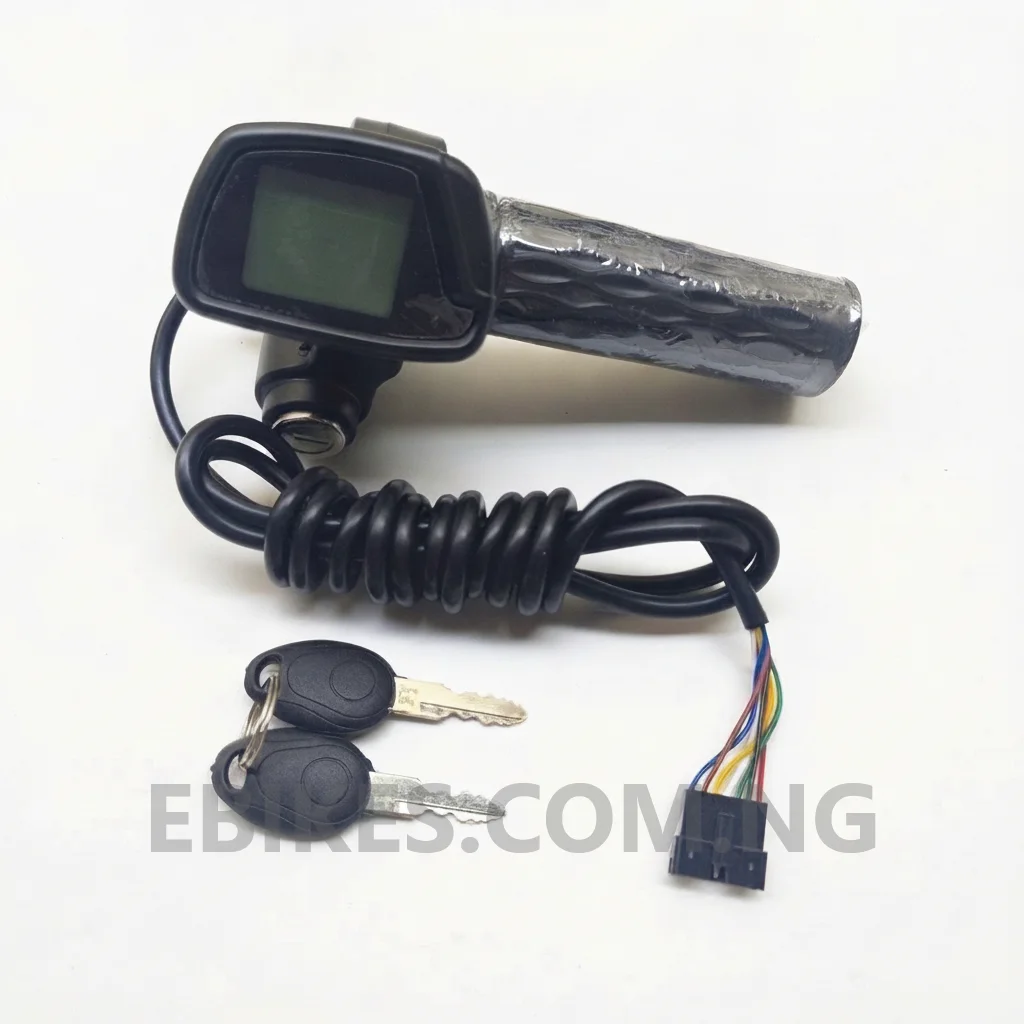 Electric Scooter Digital Display Throttle with Key Ignition